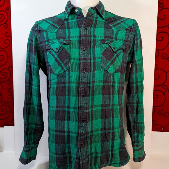 Polo Ralph Lauren Other - Vintage Polo Ralph Lauren men's Green Flannel Button up Large